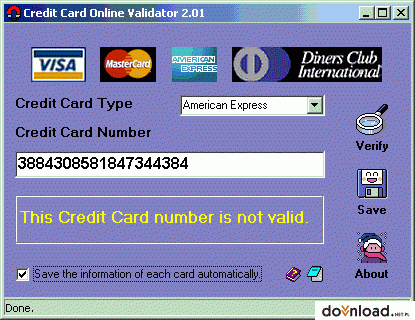 Credit Card Online Validator Download