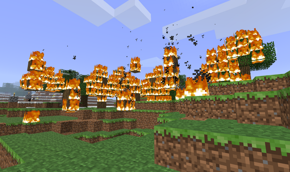 Jak wyłączyć rozprzestrzenianie się ognia w Minecraft
