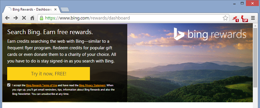 Dołączenie do programu Bing Rewards za darmo