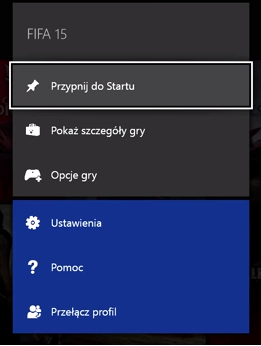 Opcje gry w Xbox One