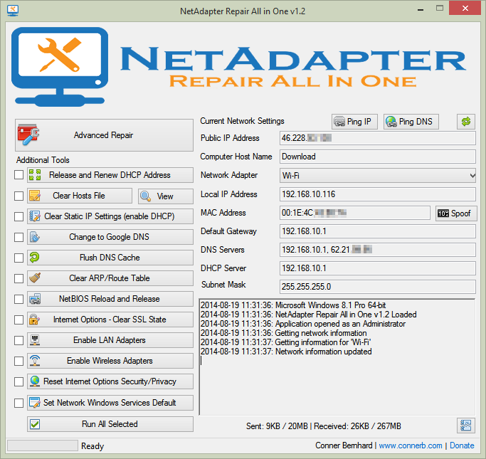 NetAdapter - szybka diagnoza sieci i karty sieciowej