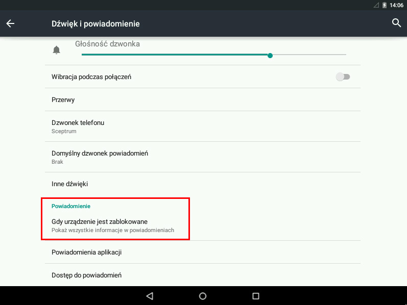 Ustawienia powiadomień w Androidzie 5.0