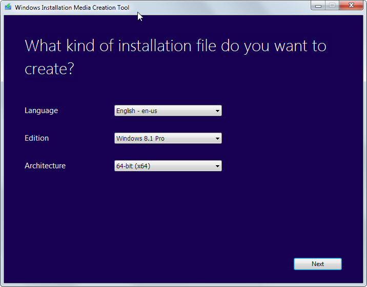 Dostępne opcje pobierania Windowsa 8.1