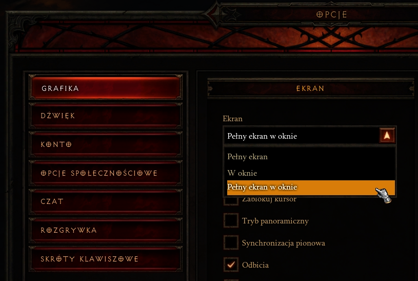 Opcje graficzne w Diablo III