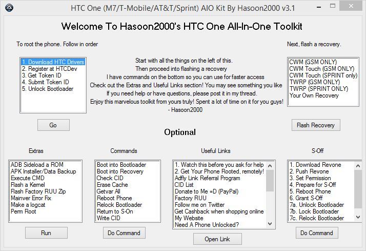 HTC One - All-in-One Rooting Toolkit