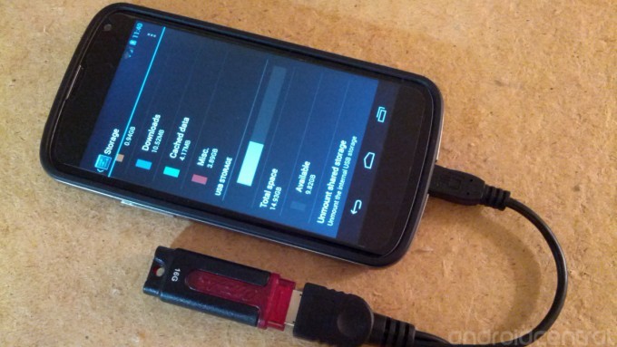 Podłączanie pendrive'a kablem USB do Androida
