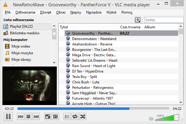 Odtwarzanie playlisty w VLC
