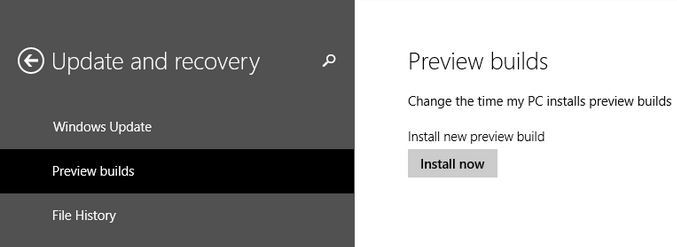 Instalowanie pobranej aktualizacji do Windows 10 Technical Preview