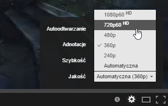 YouTube - 60 FPS w 720p i 1080p