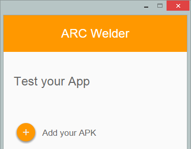 Dodawanie pliku APK w ARC Welder