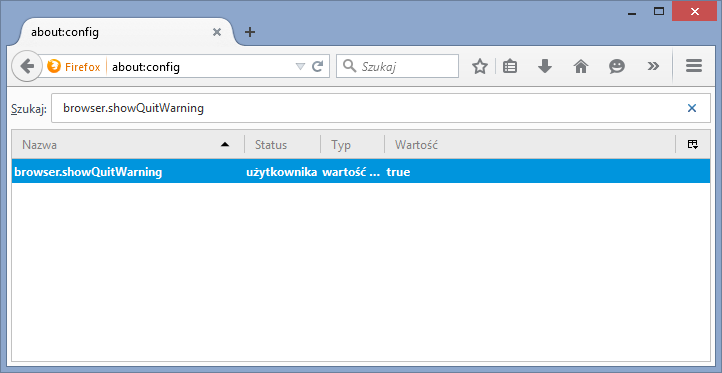 Firefox - włączanie funkcji odpowiedzialnej za zapis sesji