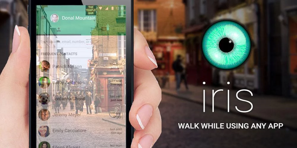 Iris - bezpieczne korzystanie z telefonu w trakcie chodzenia
