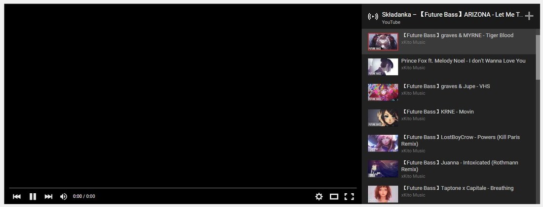 YouTube - czarny ekran
