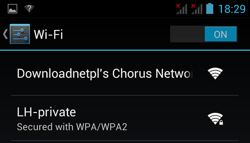 Podłączanie się do tej samej sieci Wi-Fi, co host Chorus