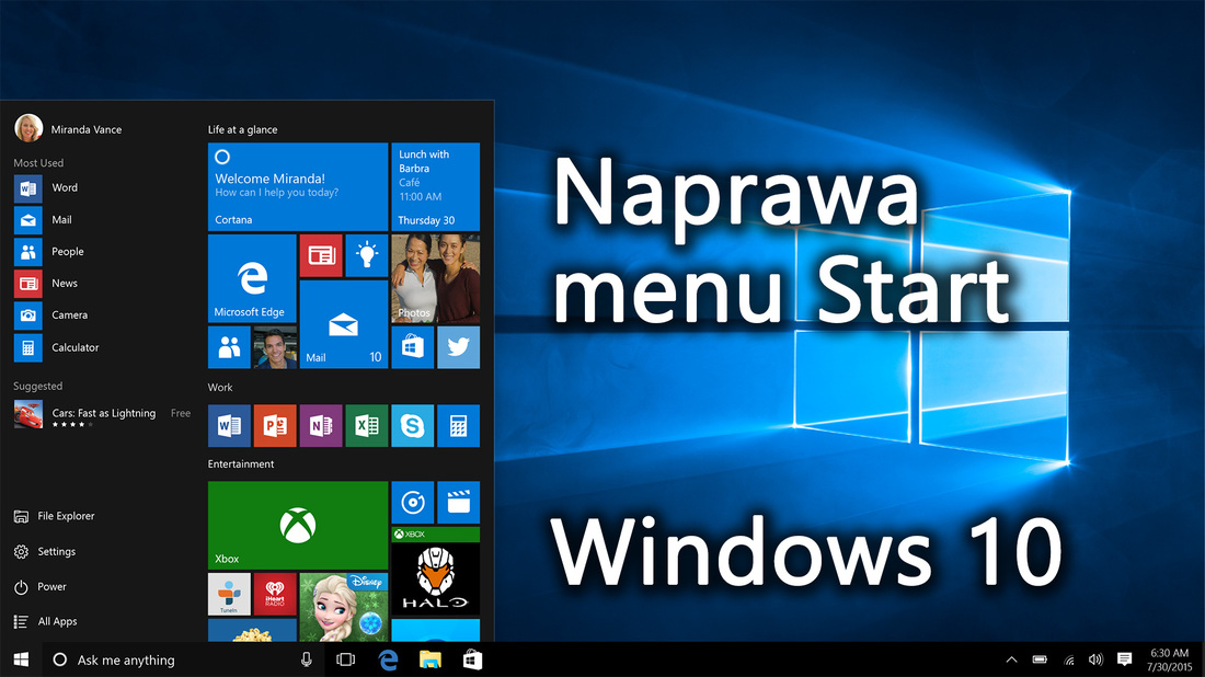 Jak naprawić menu Start w Windows 10