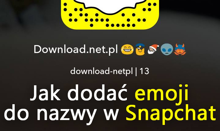 Snapchat - jak wstawić emoji w nazwie użytkownika