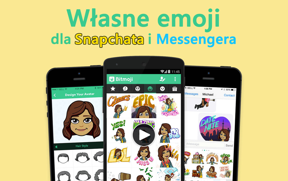 Własne emoji w Snapchacie i Messengerze z Bitmoji