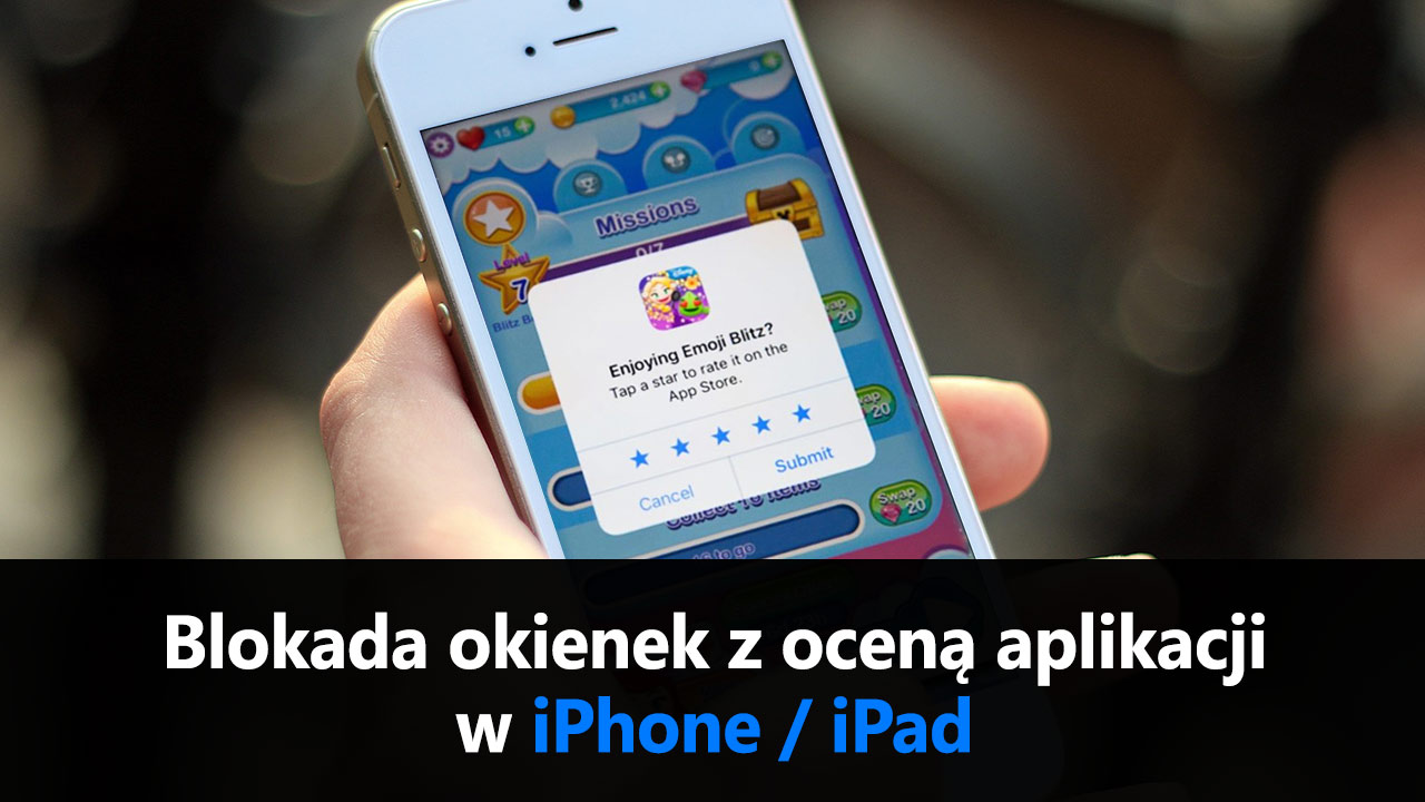 Blokada okienek z oceną aplikacji - iPhone / iPad