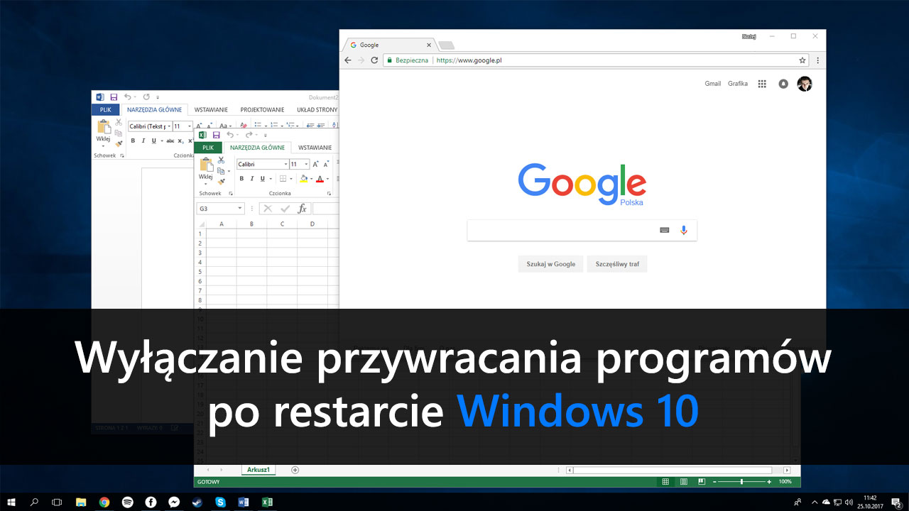 Wyłączanie przywracania programów po restarcie Windows 10