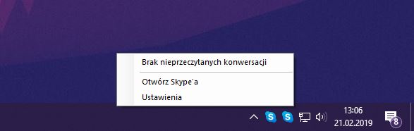 Skype - dwie ikony (klasyczny Skype i dla Windows 10)