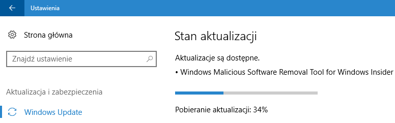 Działająca usługa Windows Update