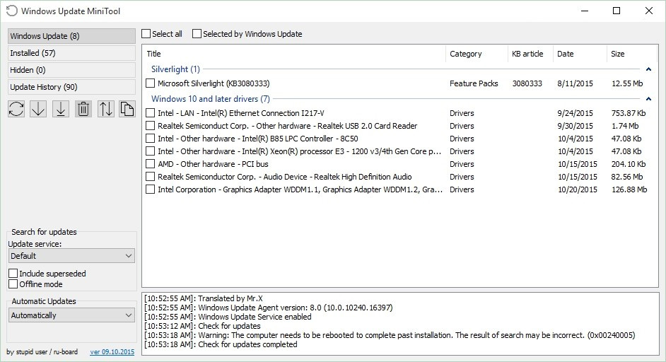 Aktualizacje dostępne do pobrania - Windows Update MiniTool