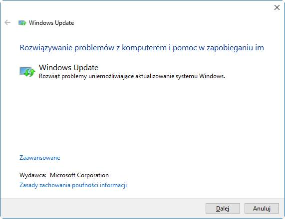 Narzędzie naprawcze dla Windows Update