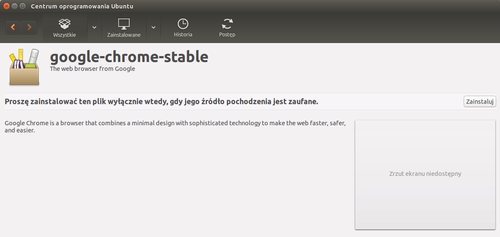 Instalacja Chrome w Ubuntu