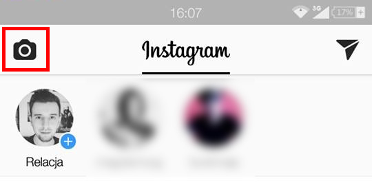 Instagram  - zrób lub wybierz zdjęcie