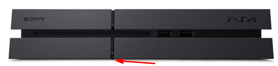 PS4 - stopka pod przyciskiem wyjmowania płyty