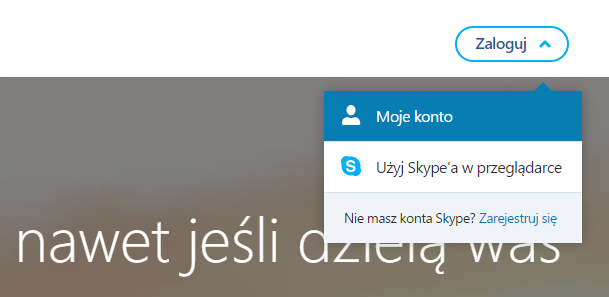 Skype - zaloguj się na swoje konto