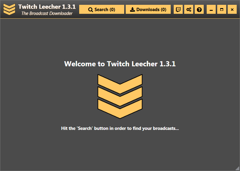 Twitch Leecher - główny interfejs
