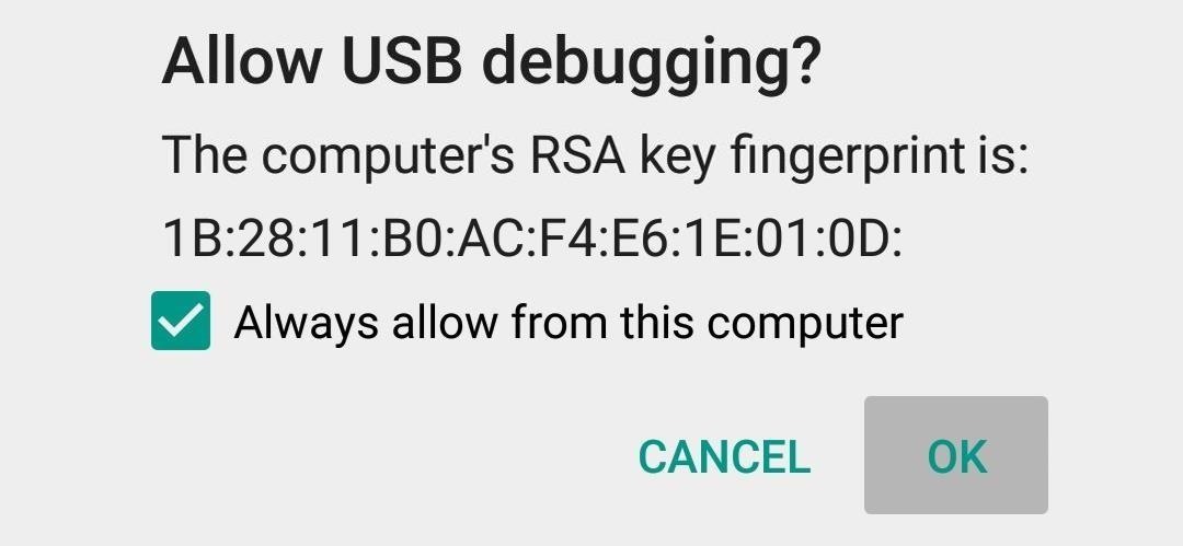 Zezwól na debugowanie USB