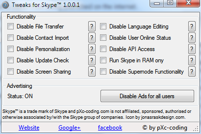 Tweaks for Skype