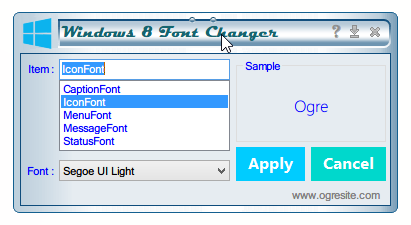 Windows 8 Font Changer