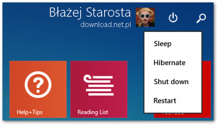 Nowe opcje na ekranie startowym Windows 8.1