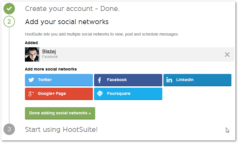 Dodawanie kont do HootSuite