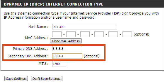 Ustawienie serwerów DNS na routerze