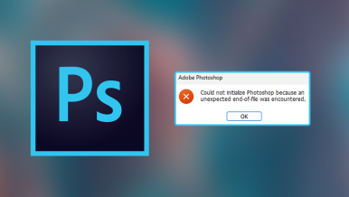Jak naprawić błąd programu Photoshop — Nie można zainicjować programu Photoshop, ponieważ napotkano nieoczekiwany koniec pliku.