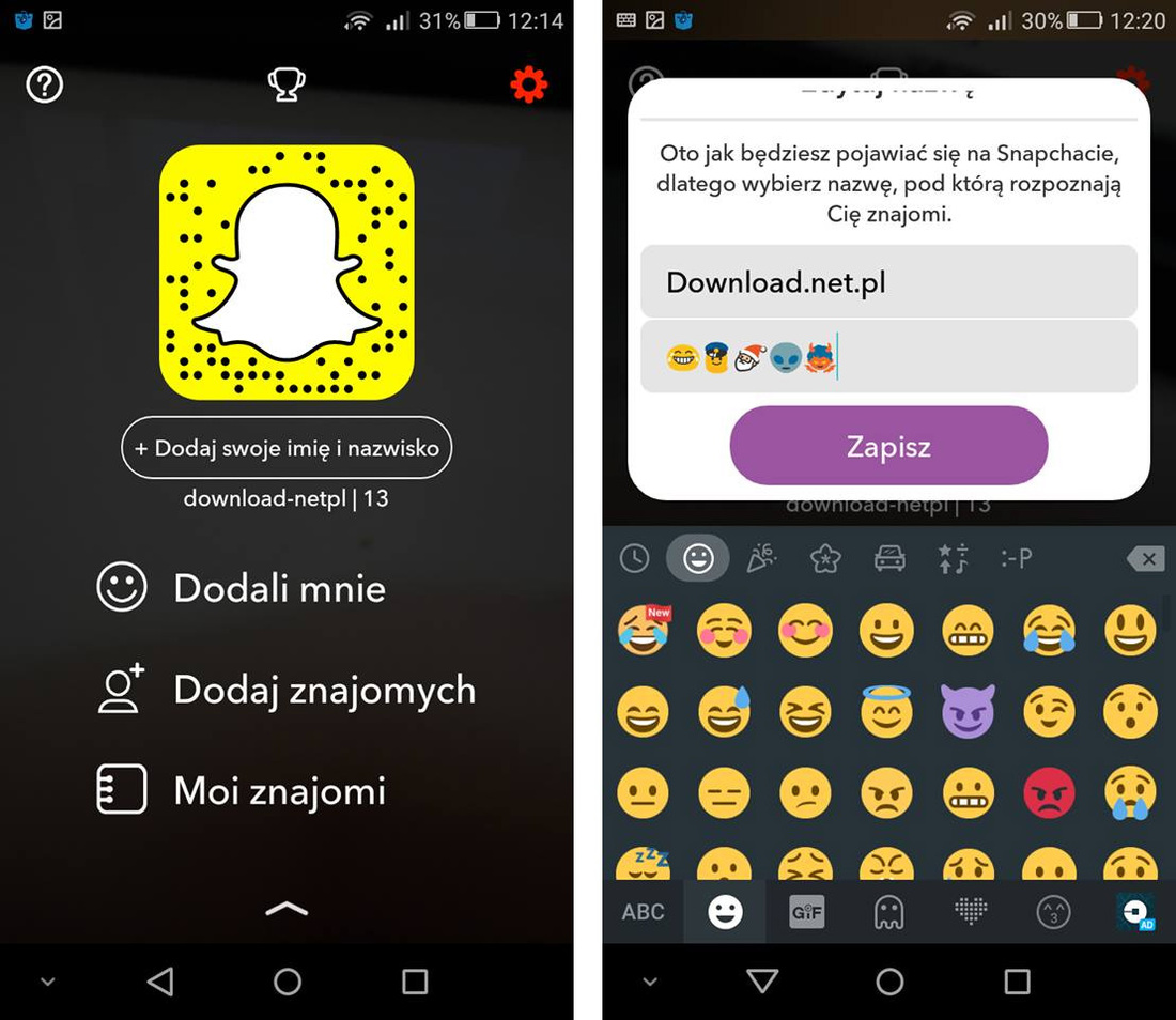 Jak Napisac Do Snapa O Odzyskanie Dni Jak dodać emoji do swojej nazwy użytkownika w Snapchat