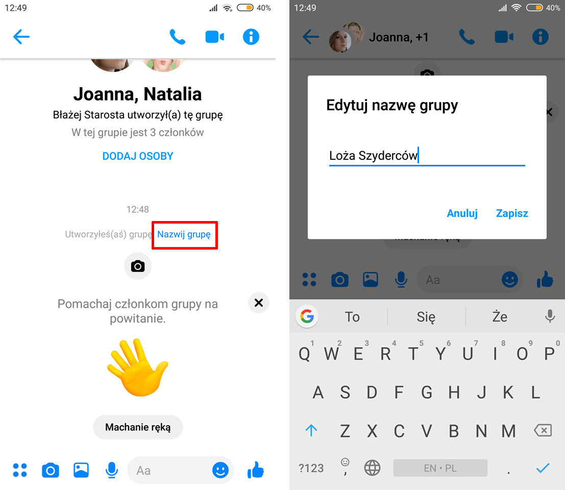 jak znaleźć grupy na messengerze