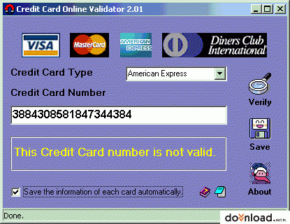 Credit card validator Credit card validator