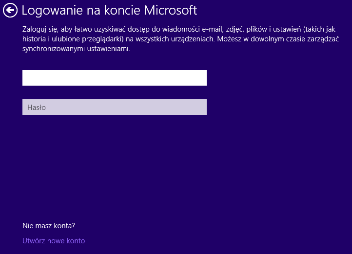 Logowanie do Windows 8.1