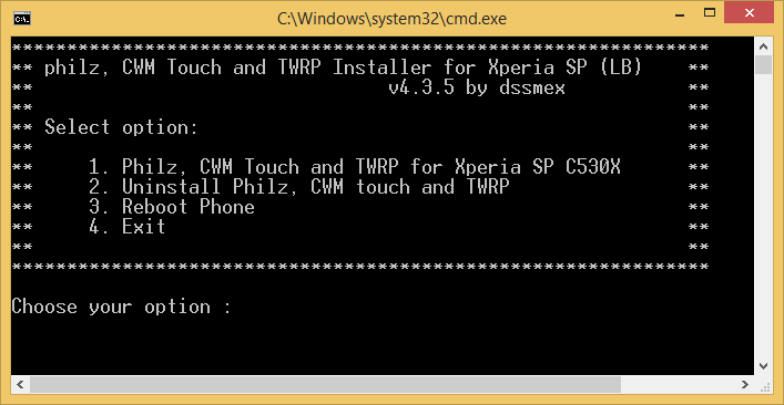 Instalacja philz, CWM Touch i TWRP na Xperii SP 4.3