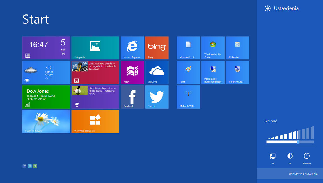 Windows 8 UX Pack 7.0 - ekran startowy