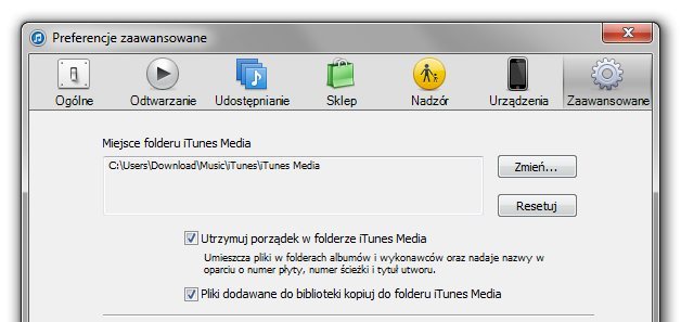 iTunes od podstaw - zaawansowane ustawienia