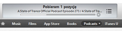 iTunes Store - pobieranie podcastu