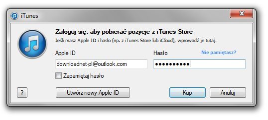 iTunes Store - kupowanie muzyki krok 1