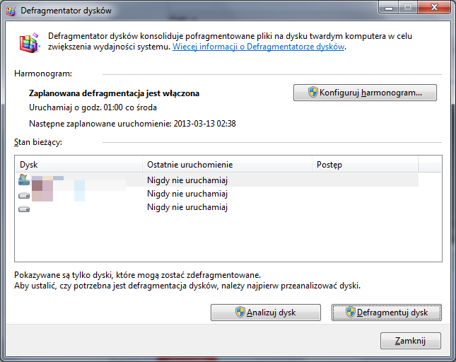 Narzędzie defragmentacji Windows