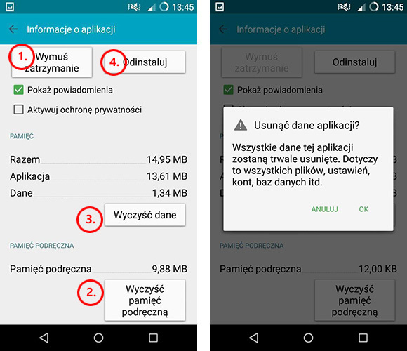 Odinstalowywanie aplikacji w Androidzie